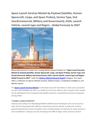 Space Launch Services Market - Global Forecast to 2027