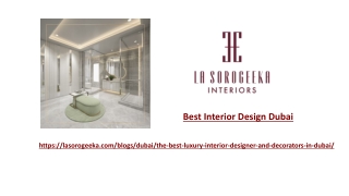 Best Interior Design Dubai