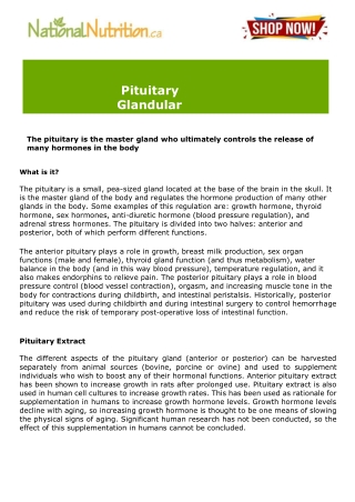 Pituitary Glandular