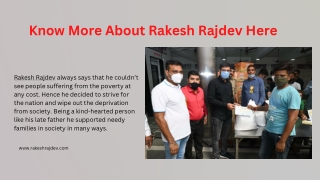 Know More About Rakesh Rajdev Here