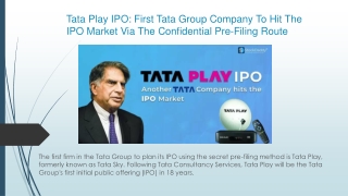 Tata Play IPO