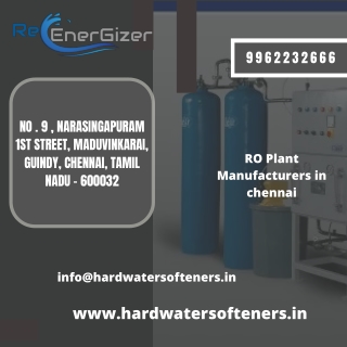 RO Plant Manufacturers in chennai