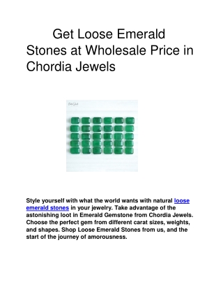 Loose Emerald Stones    (2)