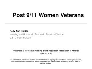 Post 9/11 Women Veterans