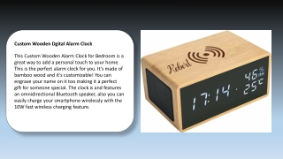 Custom Wooden Digital Alarm Clock