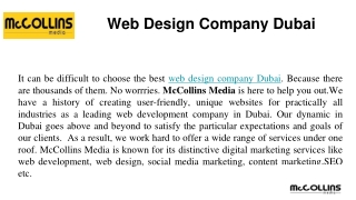 Web Design  and Development Company Dubai