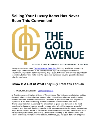 Selling Your Luxury Items Has Never Been This Convenient