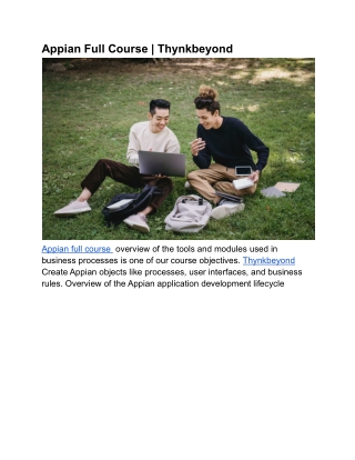 Appian Full Course _ Thynkbeyond