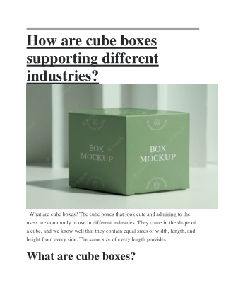 cube box USA