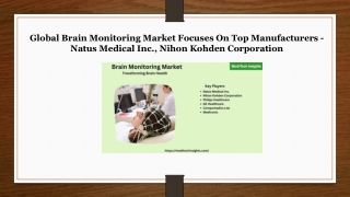 Global Brain Monitoring Market – Transforming Brain Health