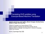 Translating DVD subtitles using Example-Based Machine Translation