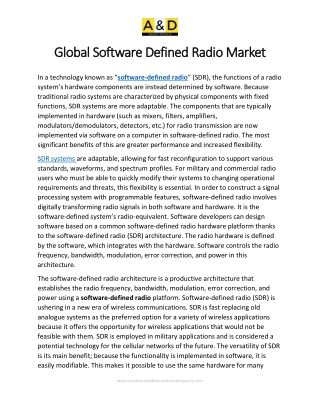 Global Software Defined Radio Market Size Report