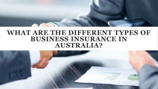 What Are the Different Types of Business Insurance in Australia