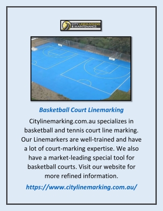 Basketball Court Linemarking | Citylinemarking.com.au