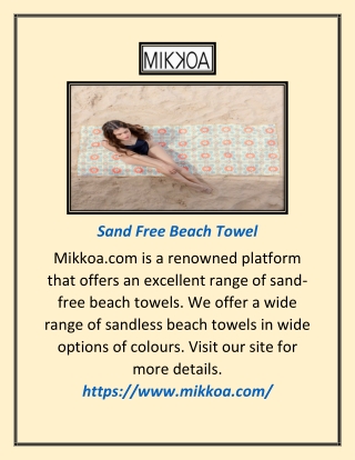 Sand Free Beach Towel | Mikkoa.com