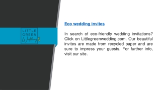 Eco Wedding Invites   Littlegreenwedding.com