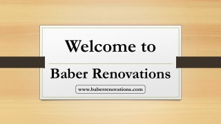 Baber Renovations - Professional Services