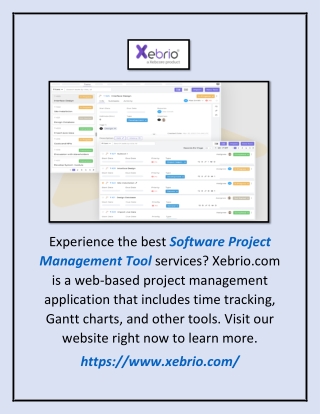 Software Project Management Tool | Xebrio.com