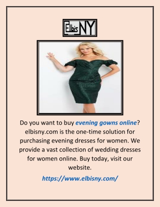 Evening Gowns Online | Elbisny