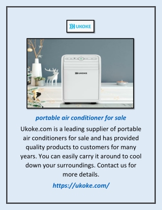 Portable Air Conditioner for Sale | Ukoke.com