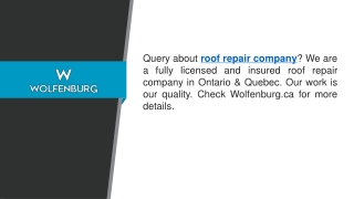 Roof Repair Company   Wolfenburg.ca