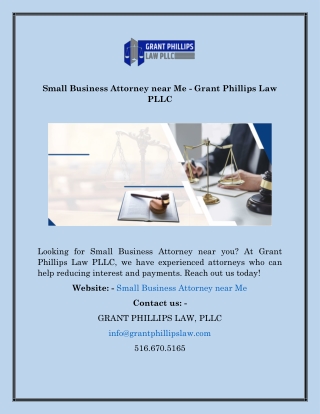 Small Business Attorney near Me - Grant Phillips Law PLLC