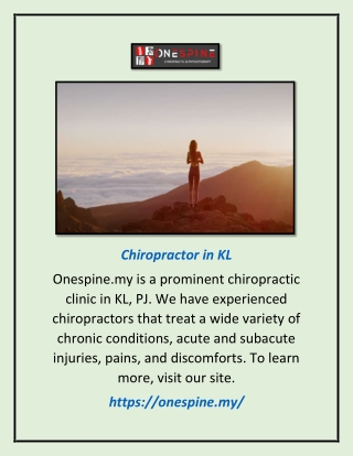 Chiropractor in Kl | Onespine.my