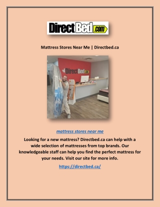 Mattress Stores Near Me | Directbed.ca