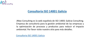 Consultoría ISO 14001 Galicia  Maoconsulting.es