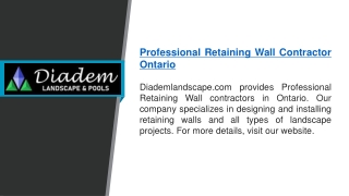 Professional Retaining Wall Contractor Ontario   Diademlandscape.com