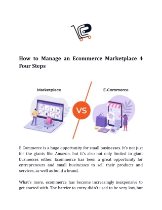 How to Manage an Ecommerce Marketplace 4 Four Steps