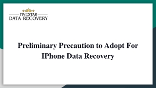 Preliminary Precaution to Adopt For IPhone Data Recovery