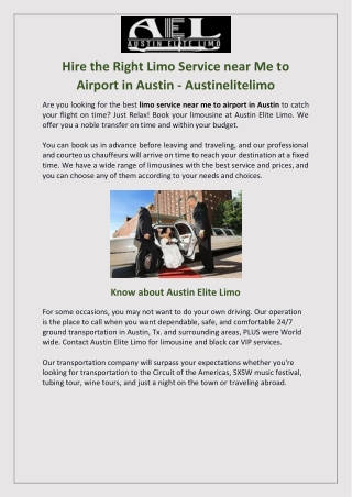 Best wedding service near me to airport in Austin