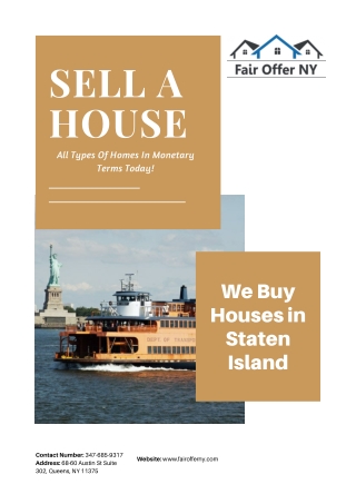 Let's Sell a House to We Buy Houses in Staten Island