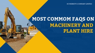 Most common FAQs on Plant and Machinery Transport