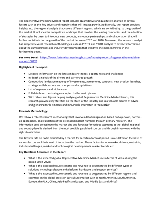 The Regenerative Medicine Market