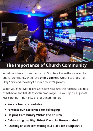 The Importance of Church Community