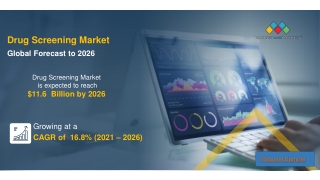 Drug Screening Market worth $11.6 billion by 2026