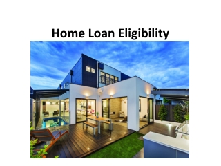 Home Loan Eligibility