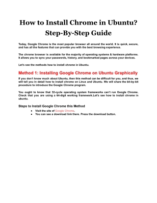 How to Install Chrome in Ubuntu? Step-By-Step Guide