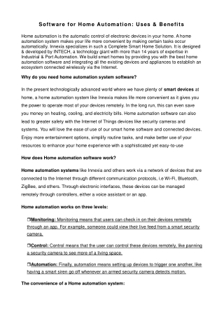 Software for Home Automation- Uses & Benefits