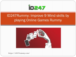 ID247Rummy Improve 9 Mind skills by playing Online Games Rummy