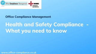 Health and Safety Compliance  - What you need to know
