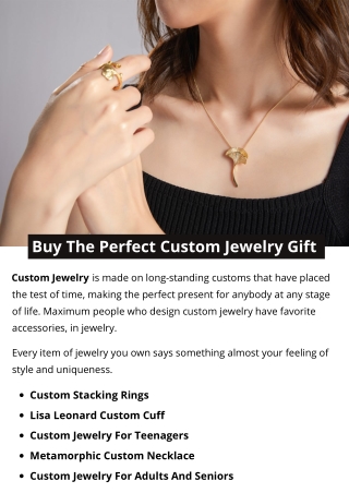 Buy The Perfect Custom Jewelry Gift