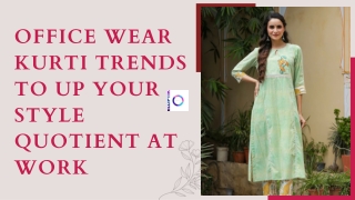 Office Wear Kurti Trends To Up Your Style Quotient At Work