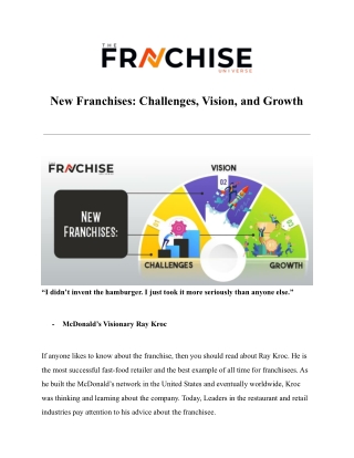New Franchises_ Challenges, Vision, and Growth