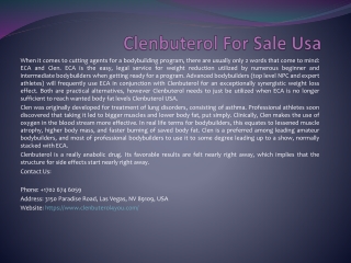 Clenbuterol For Sale Usa