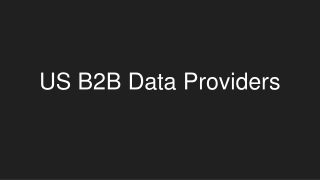 US B2B Data Providers