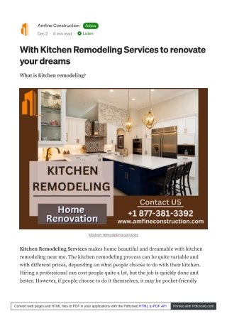 Kitchen Remodeling Services & modern kitchen interior design In USA