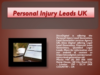 Personal Injury Leads UK